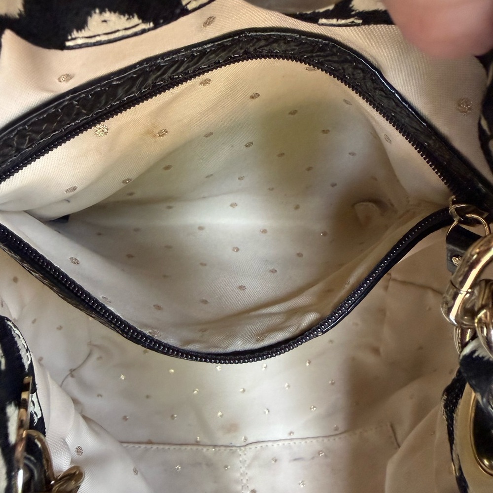 Kate Spade Maryann Ocelot Print Chain Strap Black and White - Picture 9 of 15